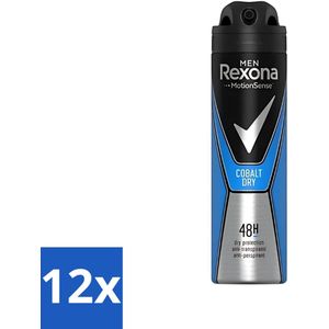 12 x Rexona Men - Deodorant Spray - Motion Sense - Cobalt Dry - Anti-Transpirant & Perspirant - 150ml - Anti-transpirant - Deodorant - Mannen - Frisse Geur - Langdurige Bescherming