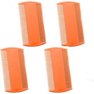 Dubbelzijdige Nit Kam - Plastic Luizen Behandeling Haar Kam - 4 Stuks