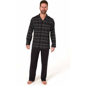 Normann heren doorknoop pyjama Trend 71284 - Grijs - 3XL/58