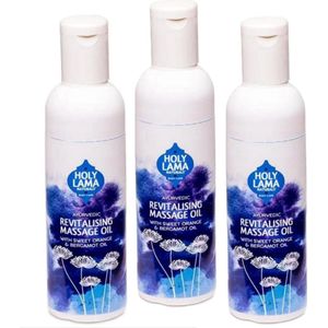 Ayurvedische massage olie - Revitalising massage olie - Holy Lama Vegan - 3 x 100 ml.