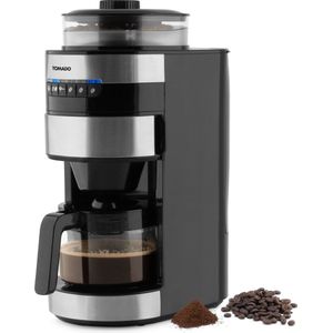 Tomado TGB0801S - Grind & Brew koffiezetapparaat - Filterkoffie - Koffiebonen - 0.75 L inhoud - RVS/Zwart