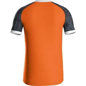 Jako Iconic Shirt Korte Mouw Kinderen - Fluo Oranje / Zwart | Maat: 128