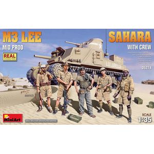 1:35 MiniArt 35274 M3 LEE Tank Mid Prod. Sahara with Crew Plastic Modelbouwpakket