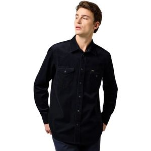Western - Cord Shirt - Zwart - Casual Overhemd