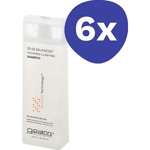 Giovanni 50:50 Balanced Hydrating-Clarifying Shampoo - Travel Size (6x 60ml)