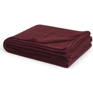 Yumeko sprei mousseline katoen arch bordeaux 200x230