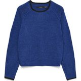 Vero Moda - Vmaquarius ls o-neck raglan pullover - Kobalt - Dames Trui
