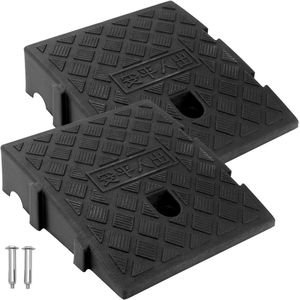 Allecto plus - Set van 2 stoepranden van kunststof voor rolstoelen en motorfietsen, 25 x 27 x 7 cm