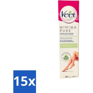Veet - Minima Ontharingscrème - Droge Huid - 200ml - Bulkverpakking - 15 stuks