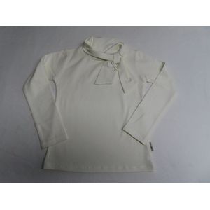T-Shirt met lange mouw - Meisje - Sjaalkraag - Ecru - Effen - 5 jaar 110