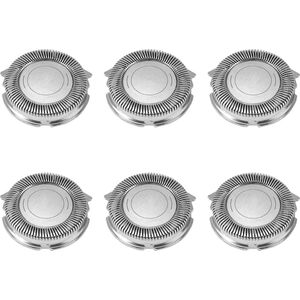 Set van 6 Vervangende Scheerkoppen - Geschikt voor Series 5000 SH30/50 - Vervangende Scheerkoppen voor Mannen - Stalen Scheerkoppen - Vervangende Bladen voor Elektrische Scheerapparaten - 6 Stuks