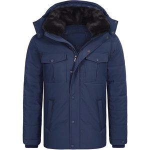 Heren Parka Winterjas met Capuchon en Fleece Voering - Warme Winddichte Donsjack