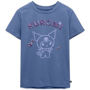 Kuromi Omtrekontwerp Met Paarse Chrome Letters Premium T Shirt Kinderen