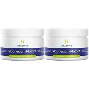 Vitakruid Magnesium Malaat - 2 x 120 gr - Voordeelverpakking