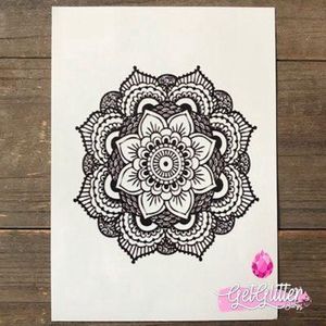 GetGlitterBaby® - Henna Plak Tattoos / Tijdelijke Tattoo / Nep Tatoeage / Festival Tattoes / Fake Temporary Tattoo Sticker - Mandala