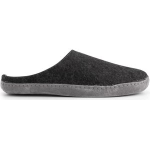 Travelin' Get-Home Heren Slip-On sloffen - Wollen pantoffels - Suede zool - Grijs - Maat 41