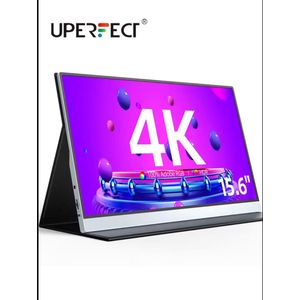UPERFECT Portable Monitor - 4K - Beeldscherm - Monitor - Scherm - Draagbare monitor - 15.6"" - 3840x2160UHD - HDMI & USB-C - Zwart