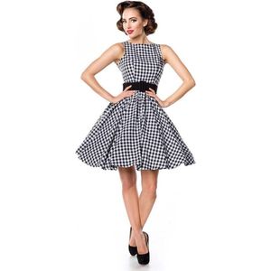 Belsira - Check Swing jurk - 3XL - Zwart/Wit