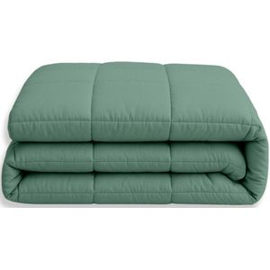 Y-NOT Stonewashed Dekbed Groen 200x200 - Tweepersoonsdekbed - Dekbed Zonder Overtrek - Washed Dekbed - Wasbaar Hoesloos Dekbed - 30 dagen proefslapen - Bedrukt dekbed - Dekbed met vaste overtrek - All year winterdekbed & zomerdekbed