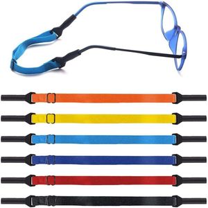 Verstelbare brillenriem nekkoord - Kleurrijke elastische zonnebrilriem - Antislip sportbrilhouder - Meerkleurig S - 6 stuks