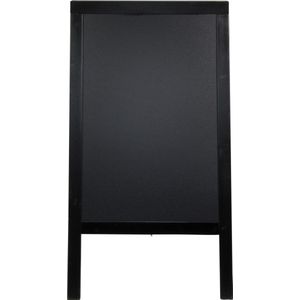 Sandwich pavement chalk board - with lacquered black finish  - 70x125cm