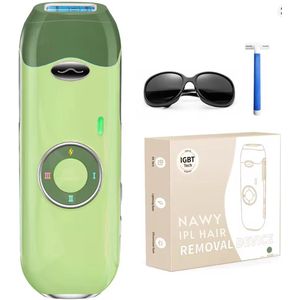 Nawy® IPL Laser Ontharingsapparaat - Laser Ontharing - Pijnloos Ontharen met Ice Cooling - Permanente Ontharing voor alle Lichaamsdelen - voor Mannen en Vrouwen - 999.999 Flitsen - Inclusief Beschermbril en Scheermes - Epileerapparaat Dames