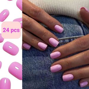 GUAPÀ® Plaknagels | 24 stuks valse nagels | Press On Nails | Nepnagels | Kunstnagels | Compleet plaknagels starterspakket | Nagels stickers | 24 stuks plaknagels Roze