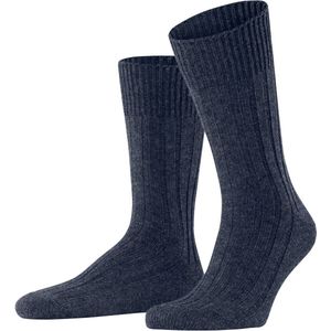 Esprit Hygge gedessineerd wol kasjmier sokken heren blauw - maat 39-42