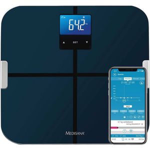 Digitale Lichaamsanalyse Weegschaal met App - 180 kg Capaciteit, Metingen van Lichaamsvet, Lichaamswater, Spiermassa en Botgewicht