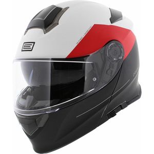 Origine Delta Basic helm Virgin mat zwart rood wit - Maat S - systeemhelm motorhelm