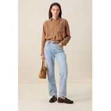 Sissy-Boy - Bruine zijden blouse