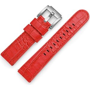 Marc Coblen / TW Steel Horlogeband Rood Leer Alligator 22mm