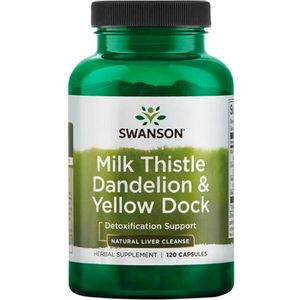 Swanson - Voedingssupplementen - Mariadistel - 120 Capsules - Ondersteunt Leverfunctie