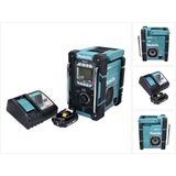 Makita DMR 301 RA1 snoerloze bouwplaatsradio 12 V max. - 18 V DAB / DAB+ / Bluetooth + 1x oplaadbare accu 2.0 Ah + lader