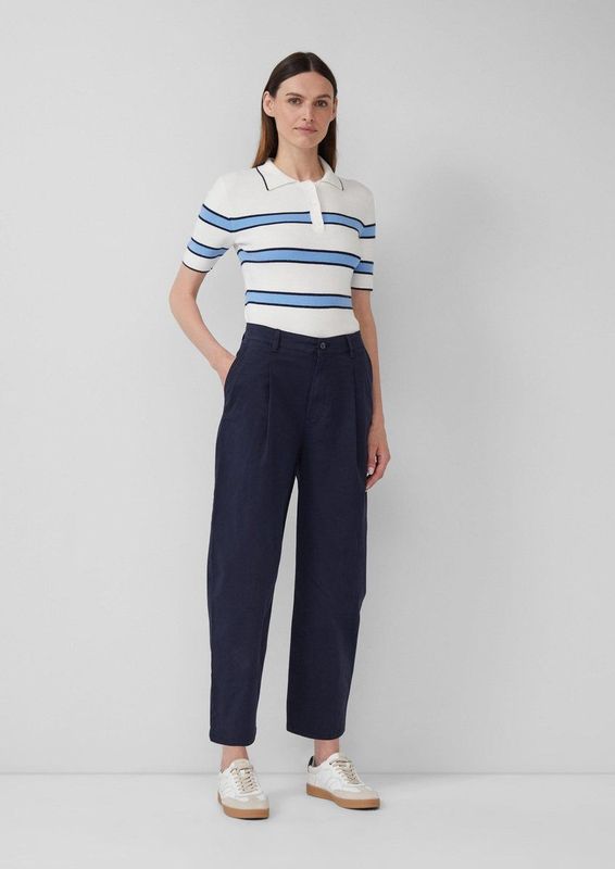 s.Oliver - Stretchbroek - Relaxed-fit - Katoen - Hoge Elastische Tailleband