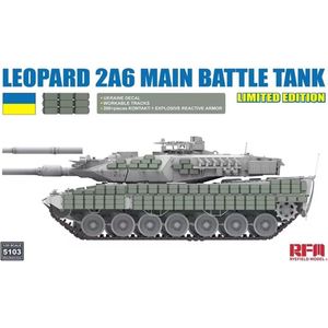 1:35 Rye Field Model 5103 Leopard 2A6 Main Battle Tank - Limited Edition Plastic Modelbouwpakket