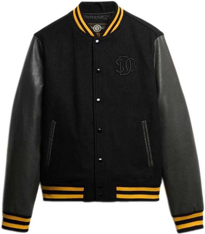 Superdry - Classic Varsity Bomberjack - Zwart - Man