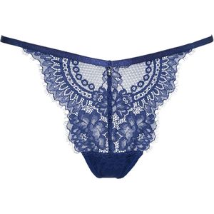 Hunkemöller Hoog uitgesneden string Mabel Blauw XS