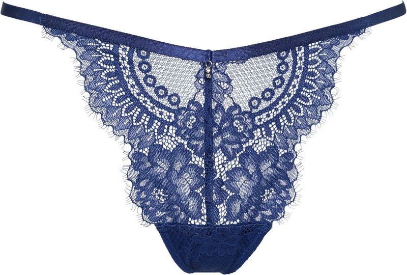 Hunkemöller Hoog uitgesneden string Mabel Blauw XS