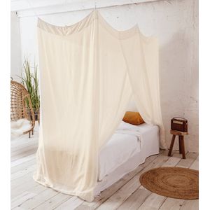 Deconet Bamboestof Klamboe - Imon - L210x B100cm Offwhite- 1 pers