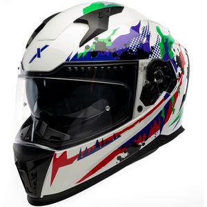 Motor Integraal Integraalhelm EROS JOKR Wit Glanzend S van MOTOBLOUZ