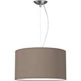 Home Sweet Home hanglamp Bling - verlichtingspendel Deluxe inclusief lampenkap - lampenkap 40/40/22cm - pendel lengte 100 cm - geschikt voor E27 LED lamp - taupe
