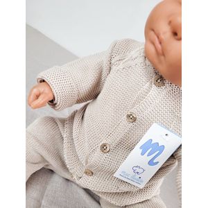 Mac Ilusion Gebreid Vestje Unisex | 9271 | Safari/Beige/Zandkleur/Beige/Zandkleur | Houten Knoopjes | 1 maand | maat 56