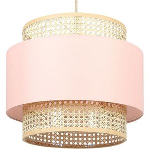 YUMURI - Hanglamp - Roze/ Natuurlijk - Polyester