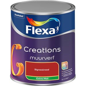 Flexa - Creations Muurverf Extra Mat - Signaalrood - Mengverf - 1 Liter