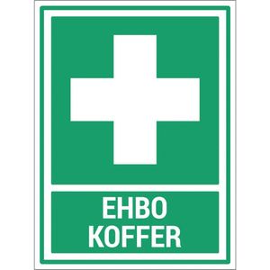 EHBO koffer bord met tekst - Dibond - 28 x 21 cm