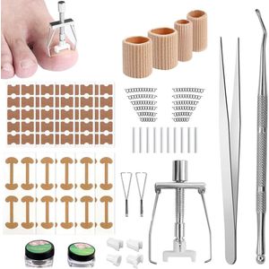 Ingegroeide teennagelset voor correctie van teennagels met nagelclip