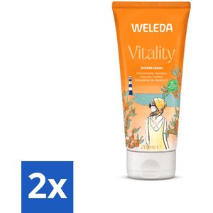 2 x WELEDA - Douchecrème Duindoorn Vitality - 200 ml - Douchecrème - Natuurlijke Douche - Verfrissende Douche - Biologische Douche - Weleda