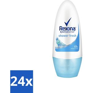 24 x Rexona - Shower Fresh - Deo Roll-on - 50 ml - Deodorant - Antitranspirant - Rexona - Shower Fresh - Langdurige Bescherming