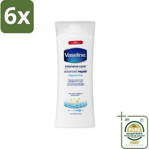 Vaseline - Advanced Repair - Bodylotion - Voor Droge Huid - 400 ml - Voordeelverpakking - 6 stuks - Hydraterende crème - Vaseline